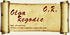Olga Regodić vizit kartica